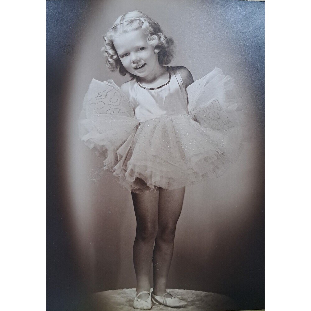 Shirley Temple Framed Thick Paper/Cardboard Photograph
